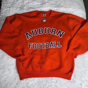 Russell Athletic Sweatshirt Mens Small Orange Excellent Auburn Football Graphic